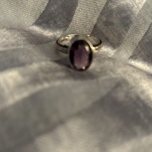 Amethyst Size 9 925 Sterling Silver Beautiful Ring!
